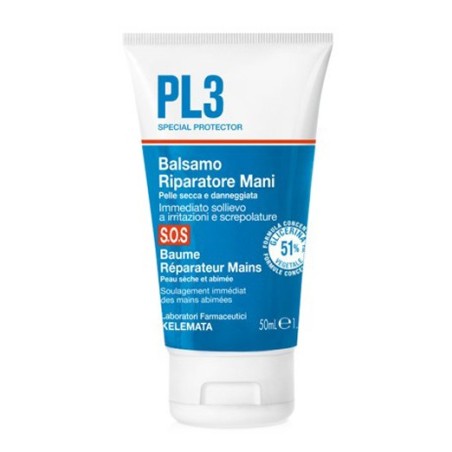 Kelemata Pl3 Balsamo Riparatore Mani Sos pelle screpolata 50 Ml