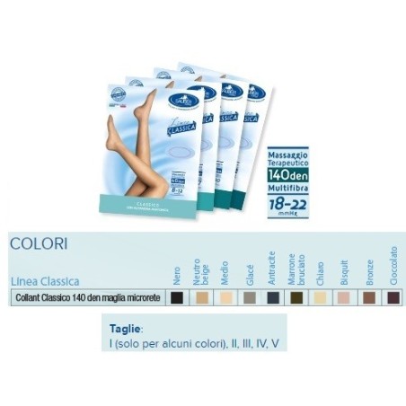 Sauber Collant a compressione graduata,  140 Denari Maglia Microrete, colore Neutro Beige, taglia 3