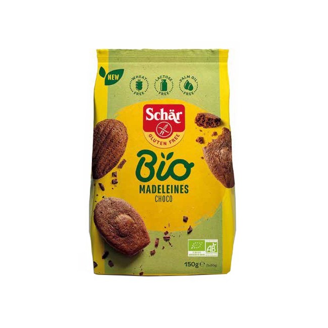 Dr Schar Bio Madeleines Choco biscotti senza glutine 150 G