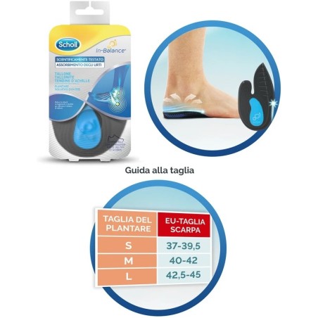 Scholl Plantare Tallone M per tendine di Achille 2 Pezzi