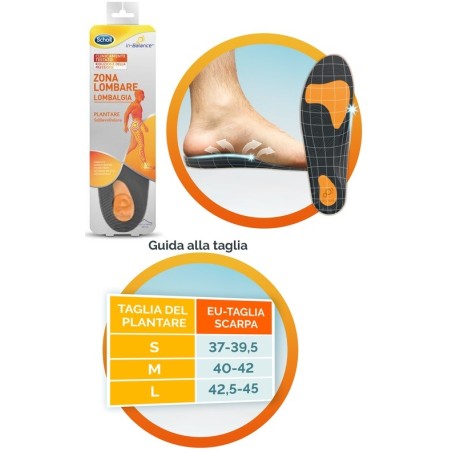 Dr Scholl Plantare Lombare S per stabilizzare posizione 2 Pezzi