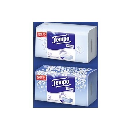 Essity Italy Tempo Fazzoletti con fibre di cotone Box 80 Pezzi