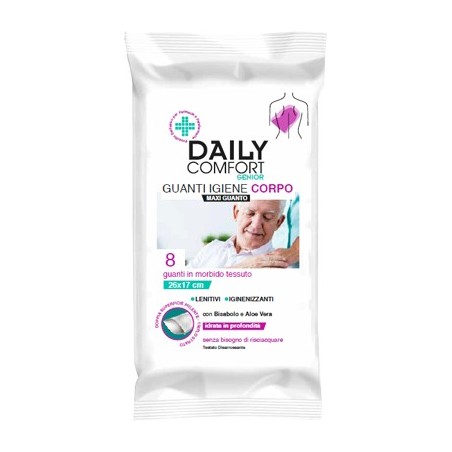 Daily comfort senior guanto detergente in tessuto 8 pezzi