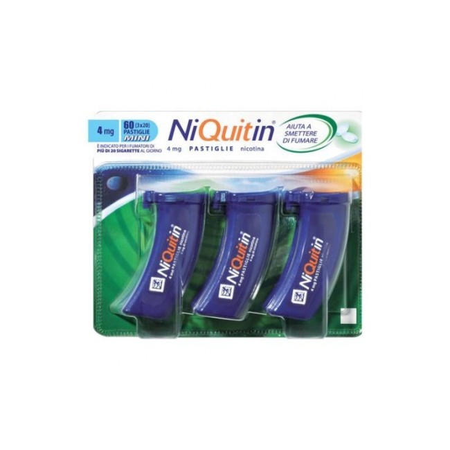 Niquitin mini 60 pastiglie con nicotina 4 mg gusto menta