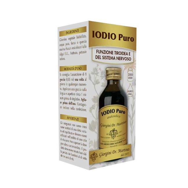 Dr Giorgini Ser-vis Iodio Puro Analcolico integratore 100 Ml