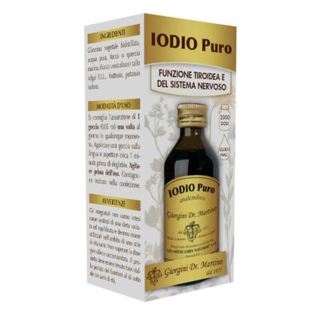 Dr Giorgini Ser-vis Iodio Puro Analcolico integratore 100 Ml