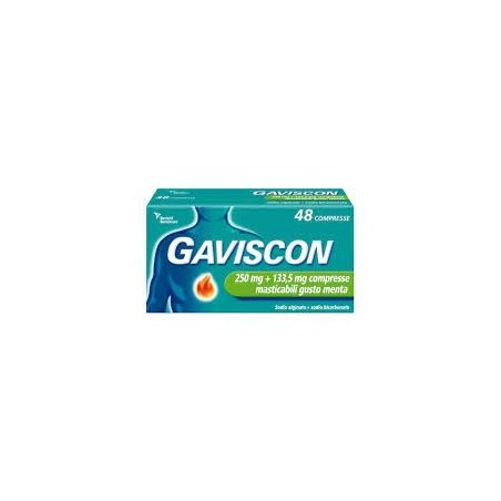 Gaviscon 48 compresse alla menta 250+133,5mg