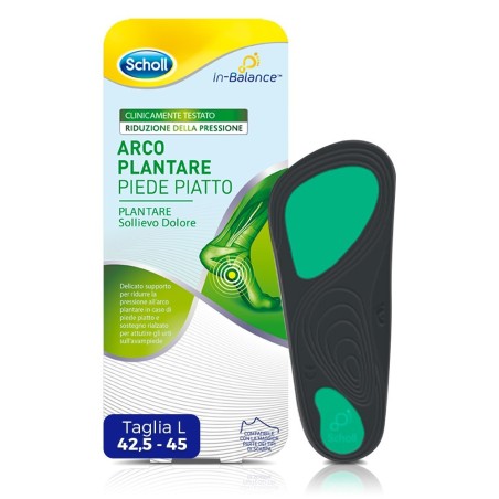 Scholl Plantare Arco piede piatto misura L 2 Pezzi