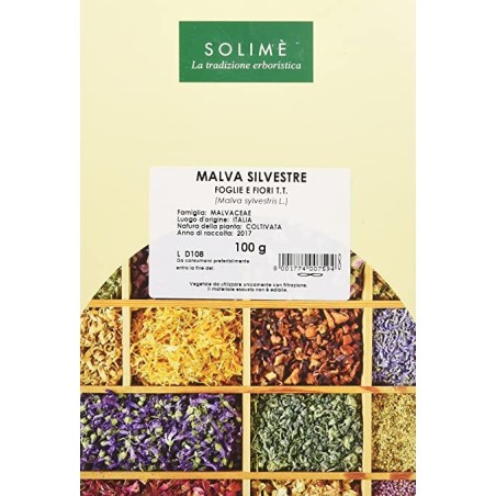 Solime' Malva Silvestris foglie e fiori tisana 100g