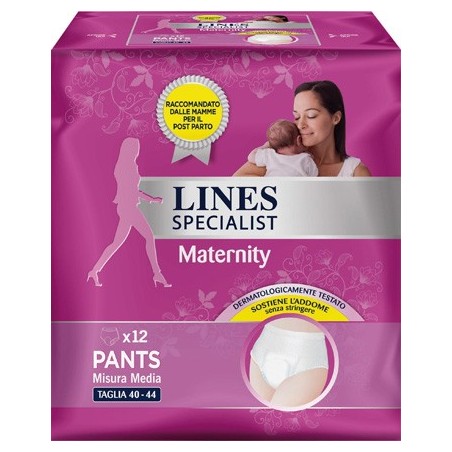 Lines Specialist Maternity Mutandina Post Parto Medium 12 Pezzi