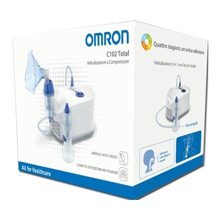 Omron C102 Total Nebulizzatore A Pistone aerosol con doccia nasale