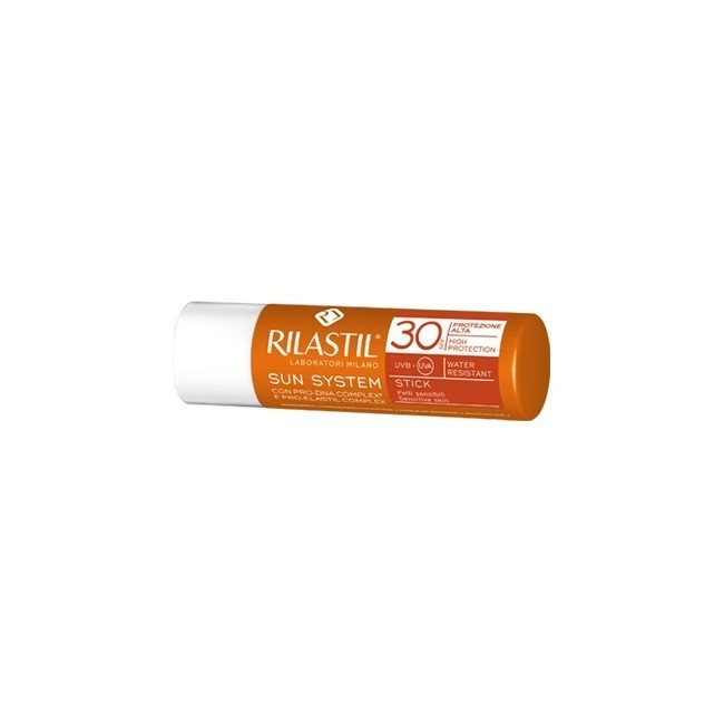 Rilastil Sun System Stick Labbra solare trasparente SPF 30 4 ml