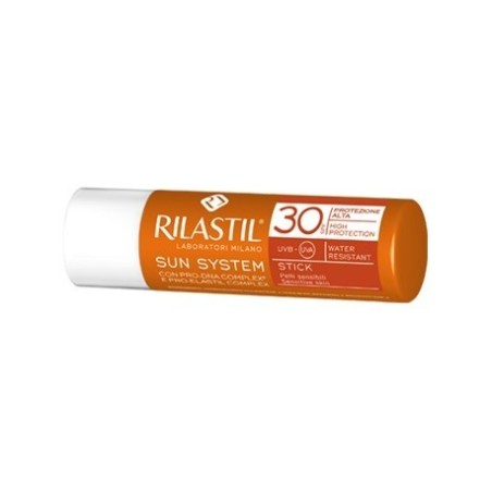 Rilastil Sun System Stick Labbra solare trasparente SPF 30 4 ml