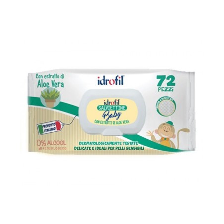 Idrofil Salviettine baby aloe per bambini 72 pezzi