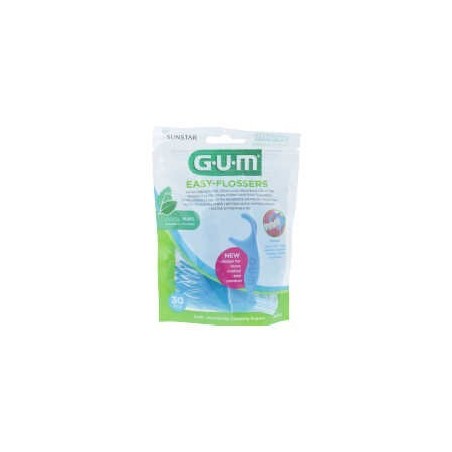 Gum easy flossers forcella con filo interdentale 30 pezzi