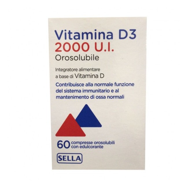 Sella Vitamina d3 2000ui orosolubili integratore 60 compresse