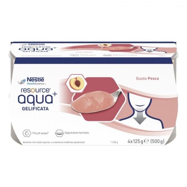 Nestlè Resource Aqua+ Gelificata Peach Pesca 4X125G