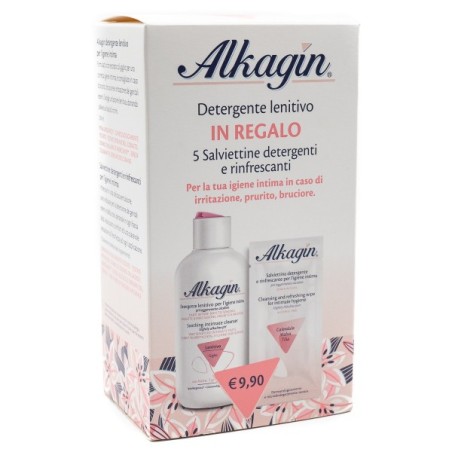 Alkagin ph 7 lenitivo detergente 250ml + salviettine 5 pezzi