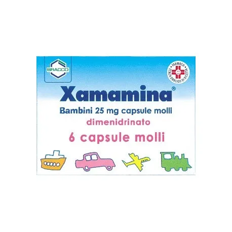 Bracco Xamamina Bambini 6 Capsule 25mg Farmaco per il mal di auto