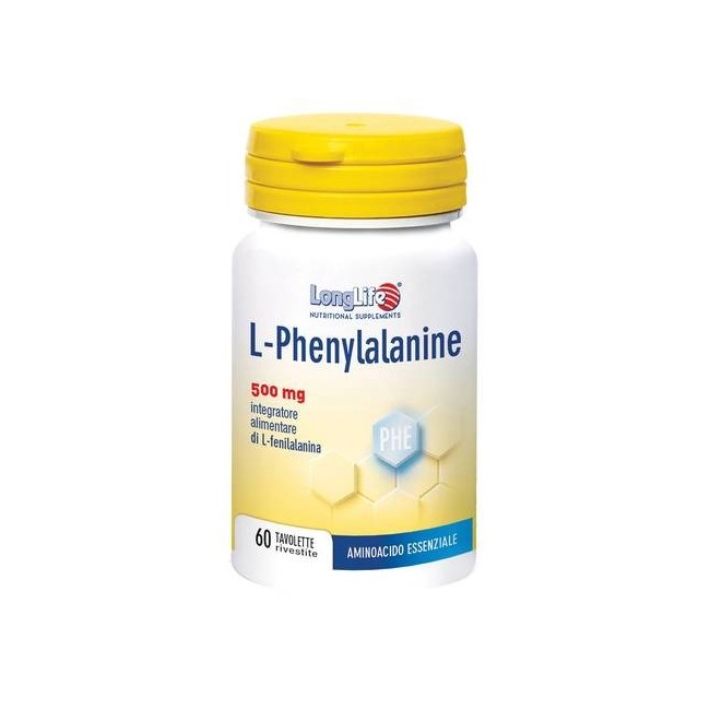 Longlife l-phenylalanine 500mg integratore 60 tavolette