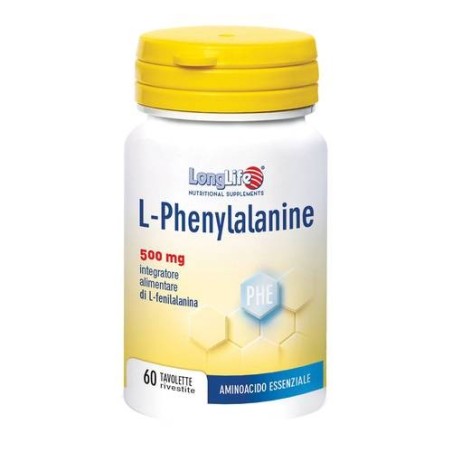 Longlife l-phenylalanine 500mg integratore 60 tavolette