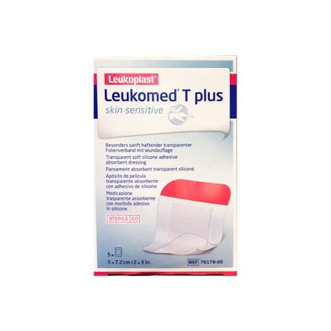 Leukomed T Plus Skin Sensitive Medicazione 5x7,2cm 5 Pezzi