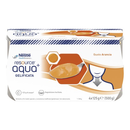 Nestlè Resource aqua+orange alimento per disfagici 4x125g