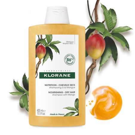 Klorane shampoo burro mango per capelli secchi 400ml