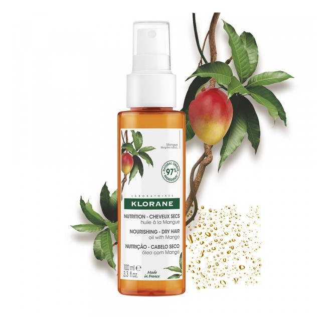 Klorane Olio Al Mango per capelli secchi 100ml