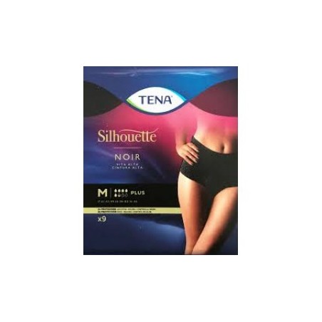 Tena Silhouette Noir mutandine assorbenti M Vita Alta 9 Pezzi