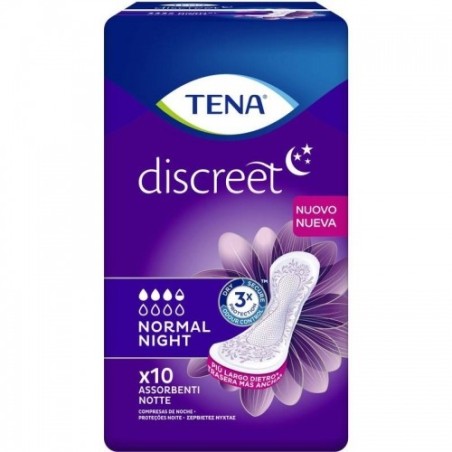 Tena discreet assorbenti normal night 10 pezzi