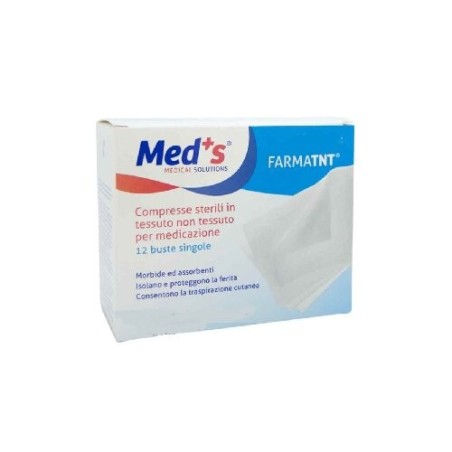 Farmac-zabban Garza Compressa Meds Tessuto Non Tessuto 5x5cm 12 Pezzi Peel Open