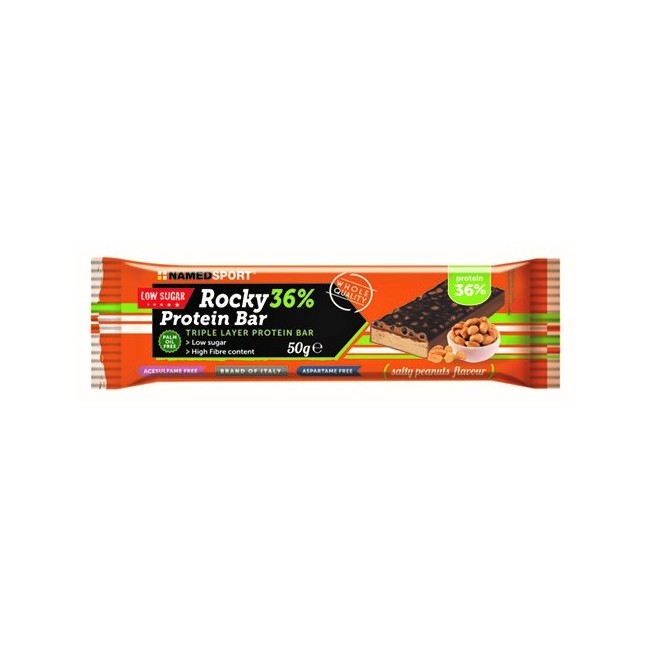 Namedsport Rocky 36% Protein Bar Salty Peanuts Barretta 50