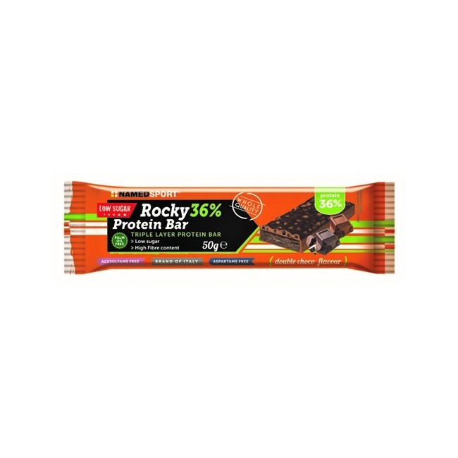 Namedsport Rocky 36% Protein Bar Double Choco Barretta 50 G