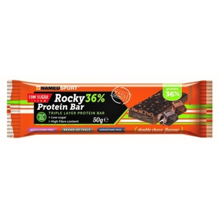 Namedsport Rocky 36% Protein Bar Double Choco Barretta 50 G