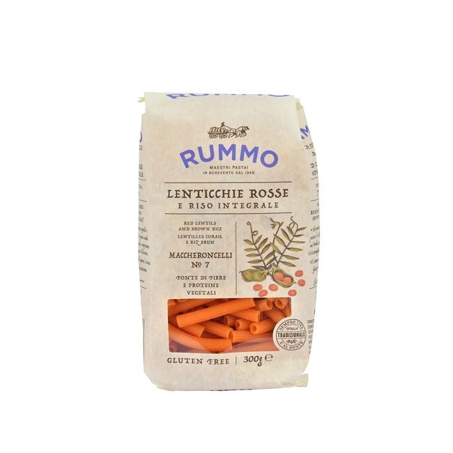 Rummo Maccheroncelli N 7 Lenticchie Rosse E Riso Integrale 300 G