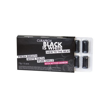 Curaprox Black Is White To Go Chewing Gum Sleeve 12 Pezzi