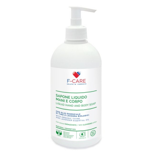 F Care Sapone Liquido Bio Igienizzante mani e corpo 500 Ml