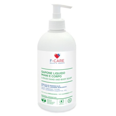 F Care Sapone Liquido Bio Igienizzante mani e corpo 500 Ml