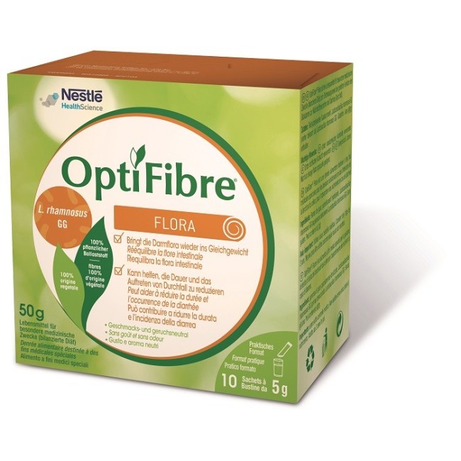 Nestle' Optifibre Flora 10 Bustine 5 G rimedio per la diarrea