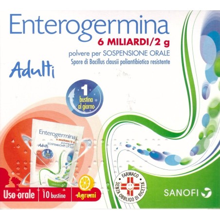 Enterogermina 6 miliardi  integratore di fermenti lattici 10 Bustine