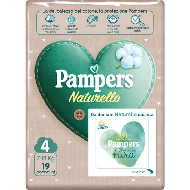 Fater Pampers Protezione Pura Naturello Maxi Cp 19 Pezzi