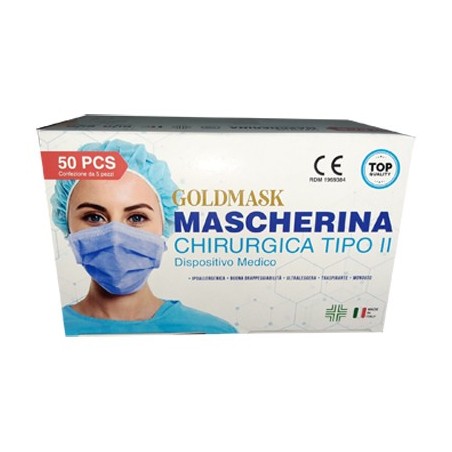 Mascherina Chirurgica Goldmask Tipo II 50 Pezzi