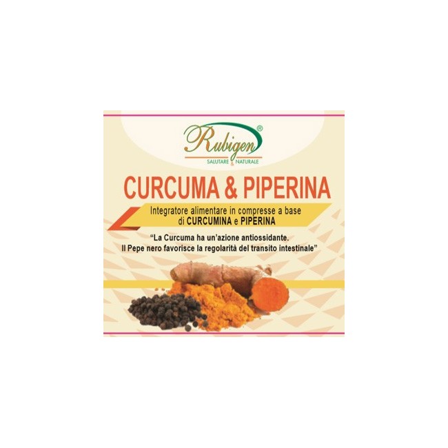 Natur-farma Curcuma & Piperina Rubigen 120 Compresse Da 500 Mg