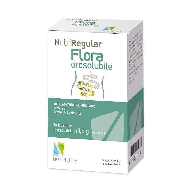 Nutrileya Nutriregular Flora integratore 14 Bustine Orosolubili