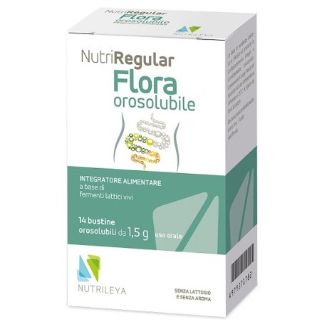 Nutrileya Nutriregular Flora integratore 14 Bustine Orosolubili