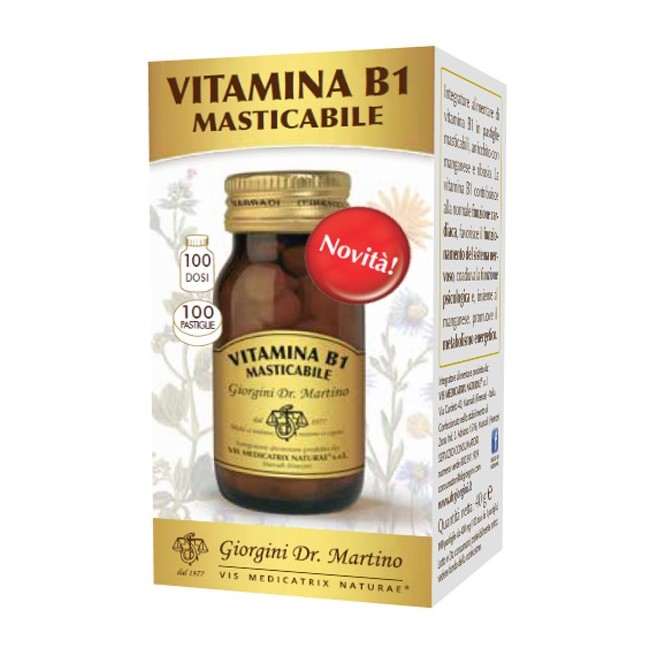 Dr Giorgini Ser-vis Vitamina B1 Masticabile 100 Pastiglie