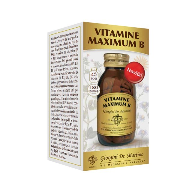 Dr Giorgini Ser-vis Vitamine Maximum B 180 Pastiglie