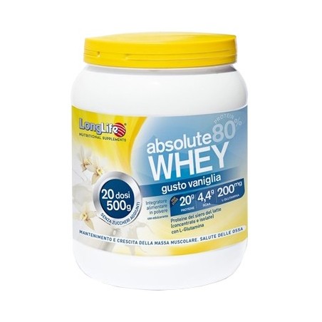 Longlife Absolute Whey Vaniglia Integratore 500 G