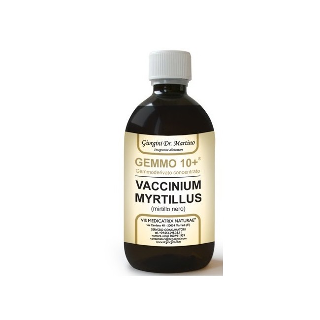 Dr Giorgini Ser-vis Gemmo 10+ 500 ml Mirtillo Nero Liquido Analcolico l